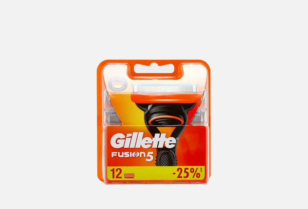 Сменные кассеты для бритья GILLETTE Fusion 12 шт