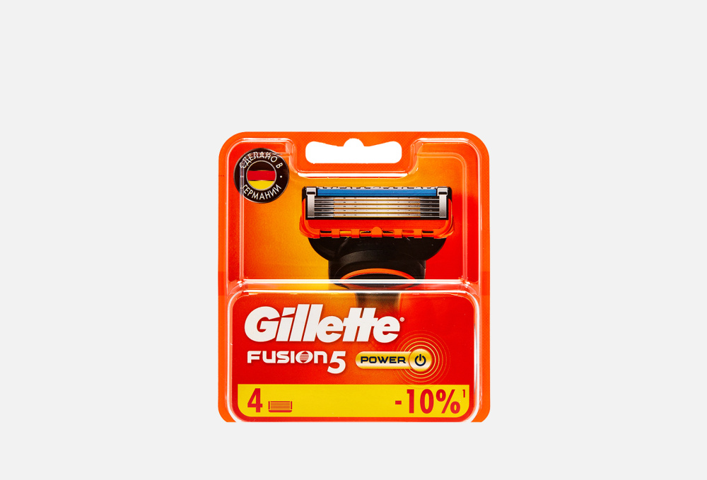 Сменные кассеты 4шт. GILLETTE Fusion Power 4 шт