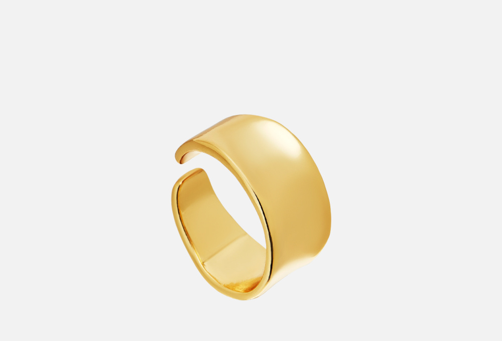 Кольцо с мятой текстурой COSHI Золотистый 16 размер