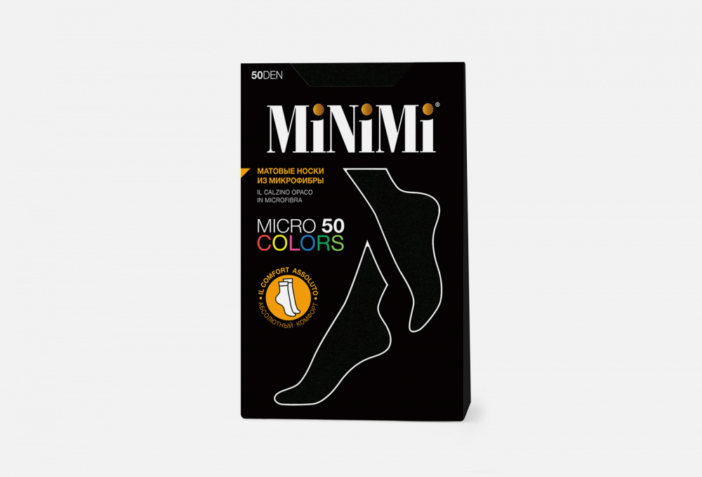 Носки MINIMI Micro Colors Nero, 50 Den O/S размер