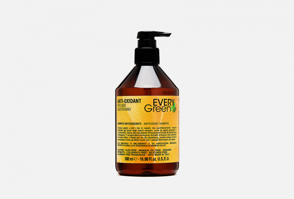 фото Антиоксидантный шампунь для всех типов волос everygreen