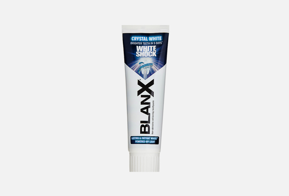Зубная паста мгновенное отбеливание BLANX White Shock Crystal White 75 мл
