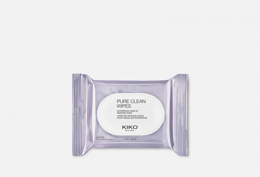 Салфетки для лица для снятия макияжа KIKO MILANO Pure Clean Wipes 25