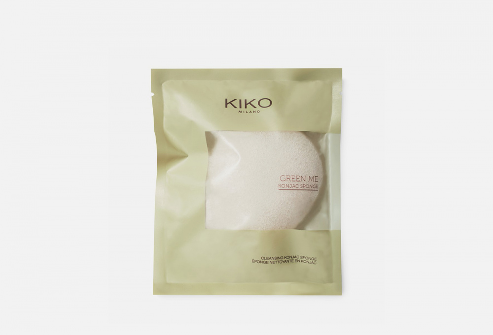 Спонж для очищения и отшелушивания кожи лица KIKO MILANO Green Me Konjac Sponge 1