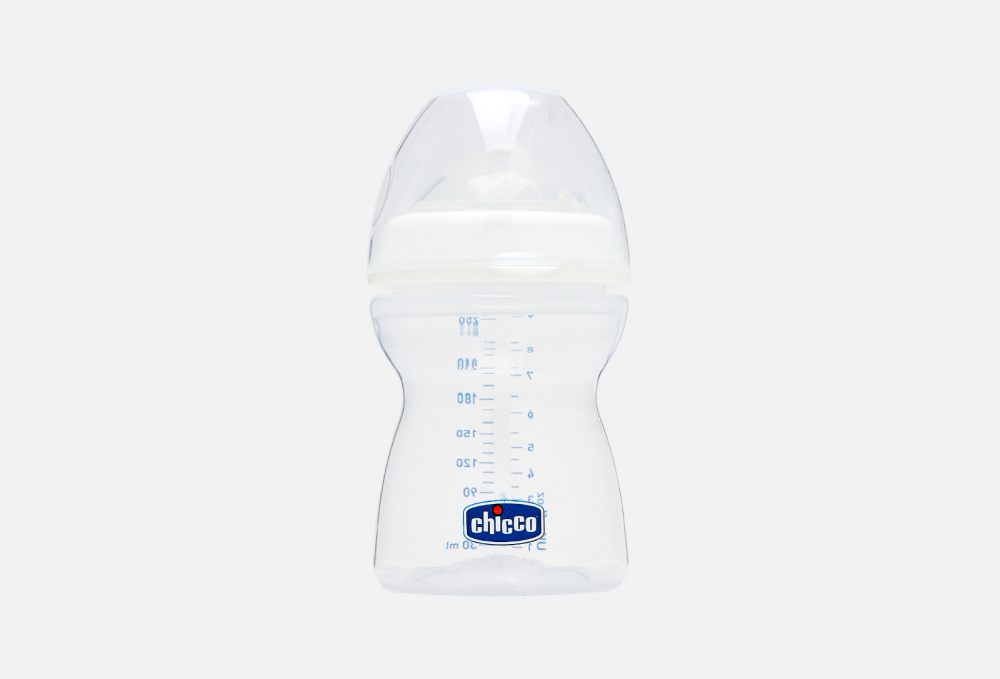Бутылочка 2+ месяцев и силиконовая соска с наклоном и флексорами CHICCO Natural Feeling 250 мл