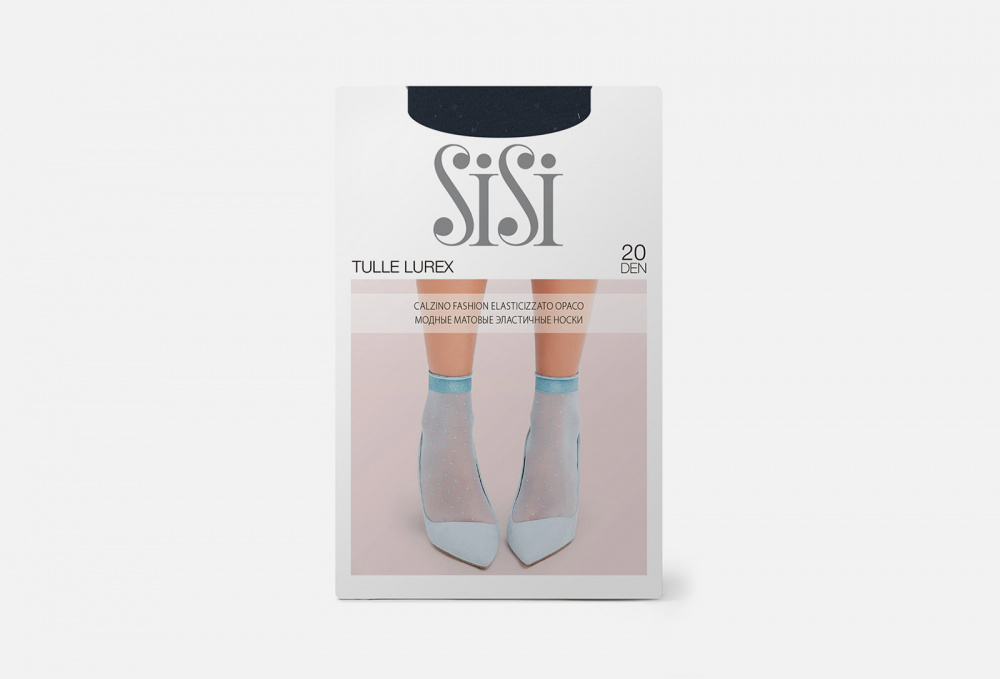 Носки женские SISI Tulle Lurex, Blu O/S размер