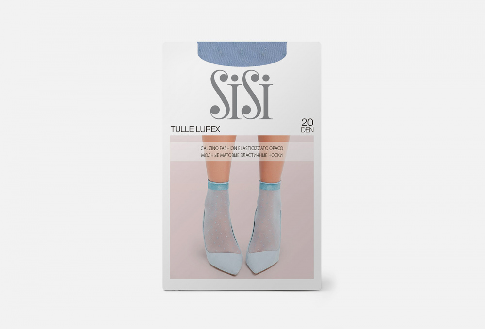 Носки женские SISI Tulle Lurex, Blu Chiaro O/S размер