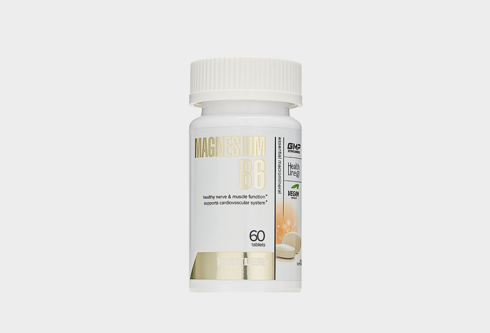 Комплекс витаминов и минералов для поддержки сердечно-сосудистой системы MAXLER Magnesium B6, В Таблетках 60 шт