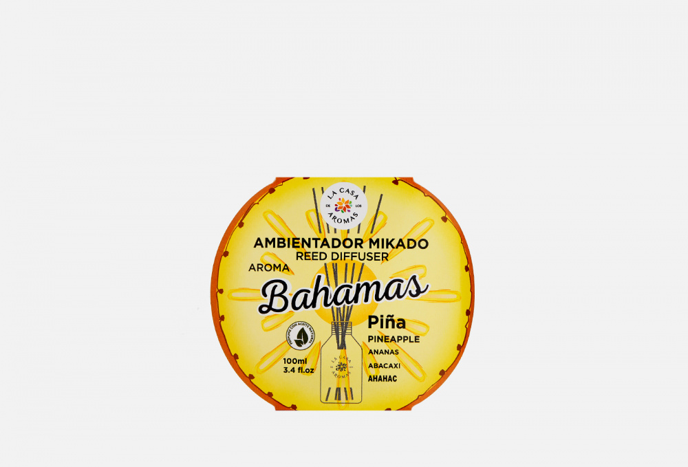 Ароматизатор воздуха с палочками, Ананас LА CASA DE LOS AROMAS Mikado Bahamas 100 мл