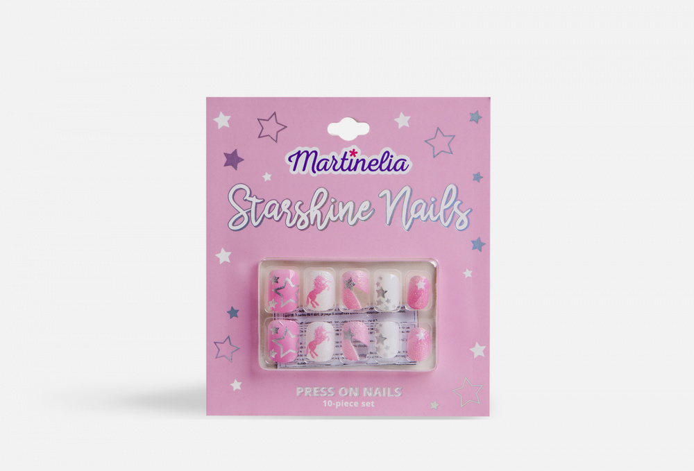 Набор накладных ногтей MARTINELIA Unicorn Starshine Nails 30