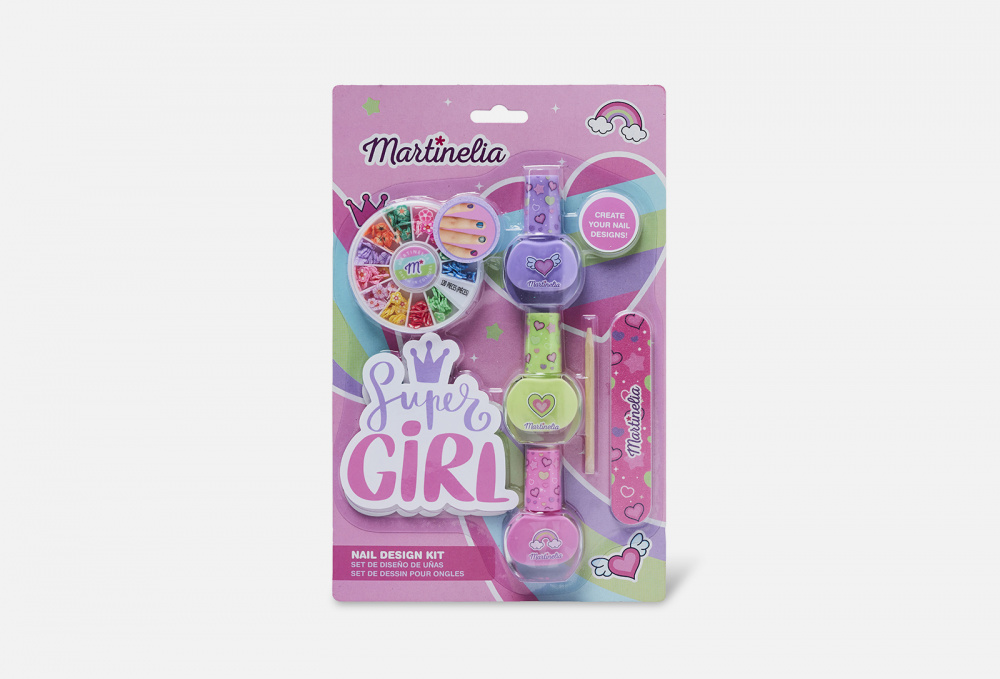 Набор детской декоративной косметики для ногтей MARTINELIA Super Girl Nail Design Kit 3