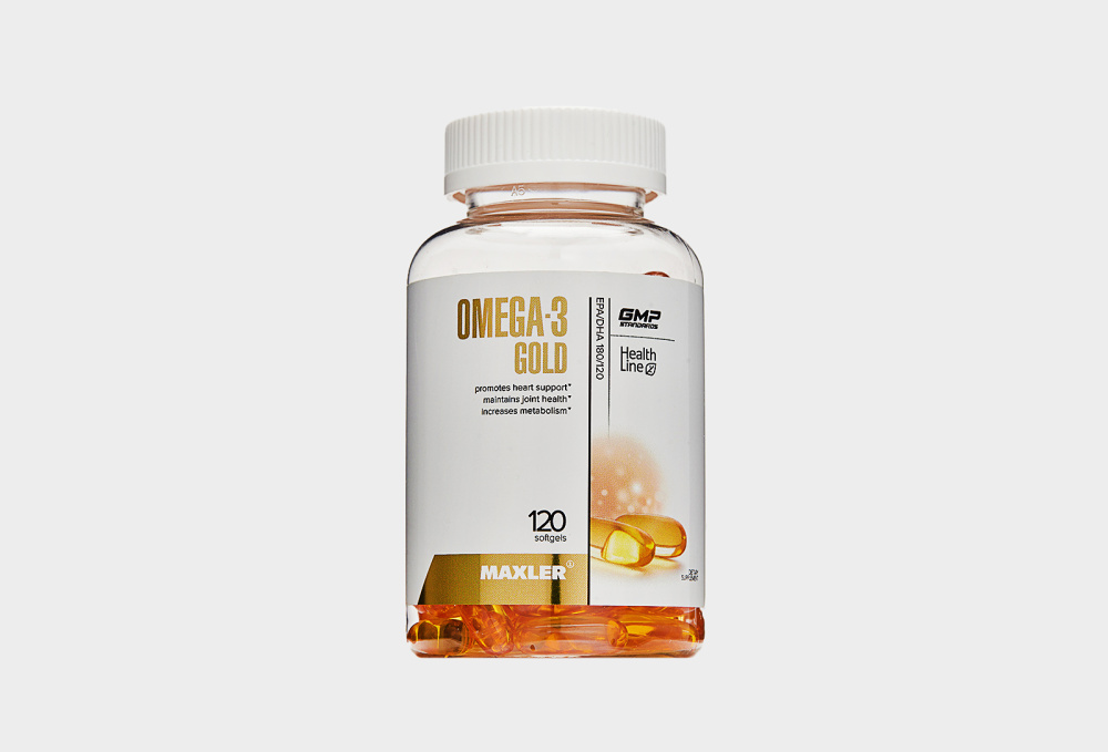 Комплекс витаминов и минералов для поддержки сердечно-сосудистой системы MAXLER Omega-3 Gold, В Капсулах 120 шт