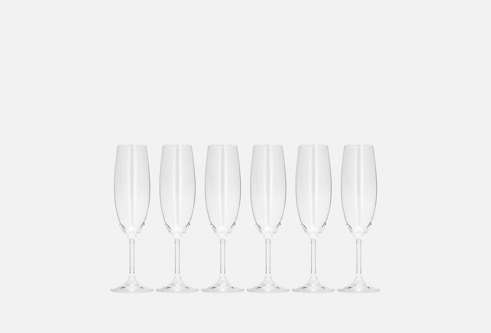 Набор бокалов для шампанского CRYSTALEX Лара, 220 Мл 6 шт