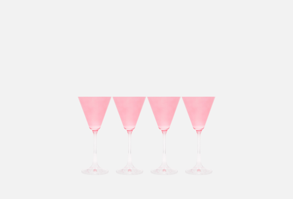 Бокалы для мартини 90 мл CRYSTALEX Praline Pink 4 шт