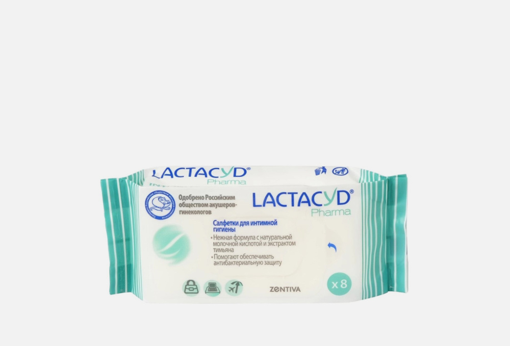 Салфетки для интимной гигиены LACTACYD Intimate Wipes 8 шт