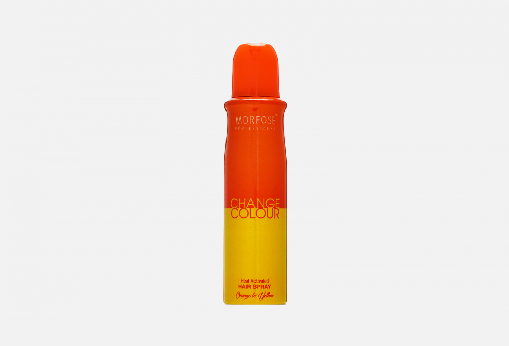 Термохромная смываемая спрей-краска для волос Morfose “CHANGE COLOUR HAIR SPRAY”, тон Orange to Yellow