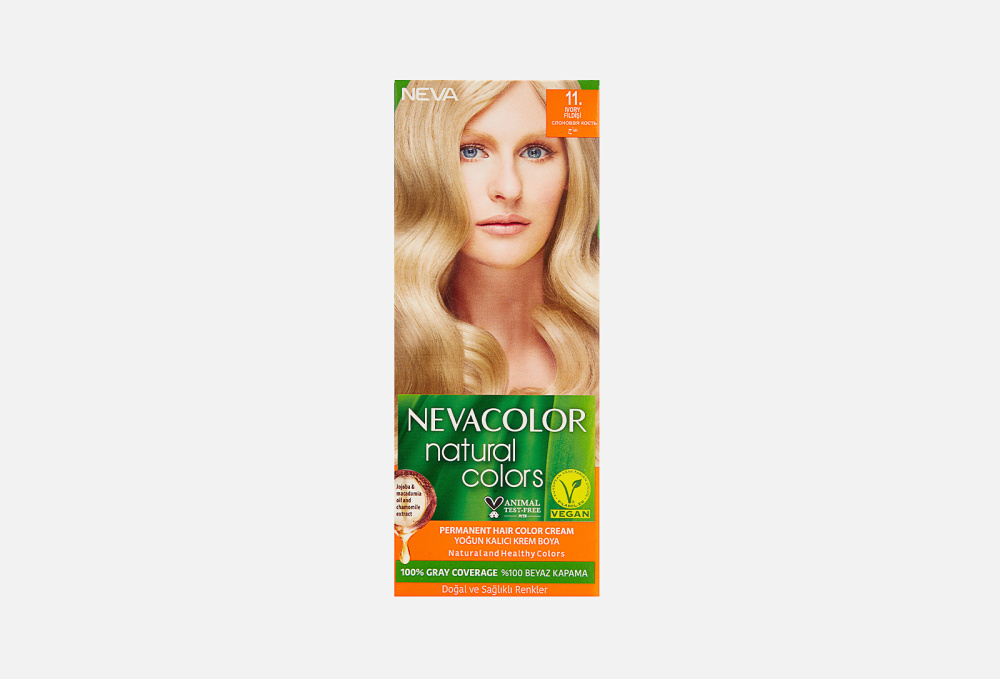 Стойкая крем-краска для волос NEVA, цвет золотой - фото 1