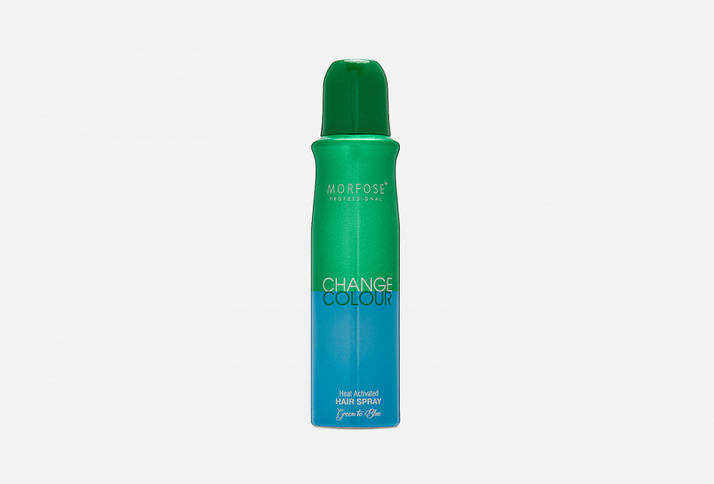 Термохромная смываемая спрей-краска для волос Morfose “CHANGE COLOUR HAIR SPRAY”, тон Green to Blue