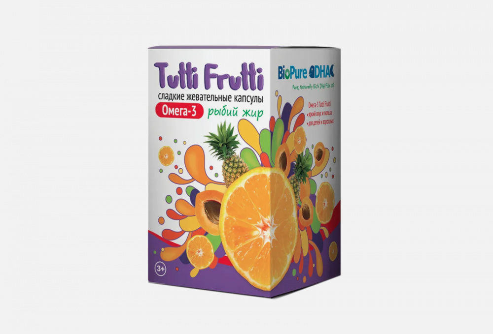 Сладкие жевательные капсулы с Омега-3 TUTTI FRUTTI Tutti Frutti 45 шт