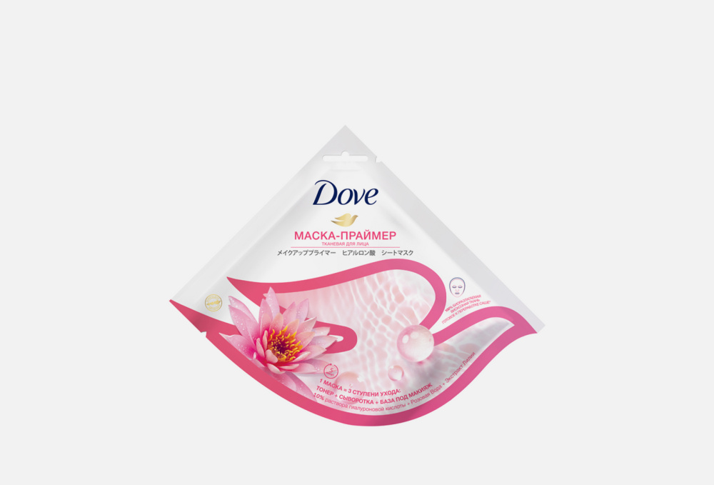 фото Маска для лица с розовой водой, лилией и гиалуроновой кислотой dove