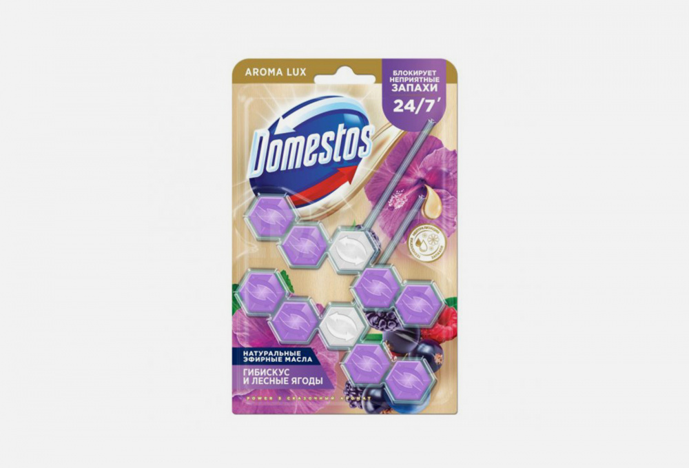 фото Блок для очищения унитаза domestos