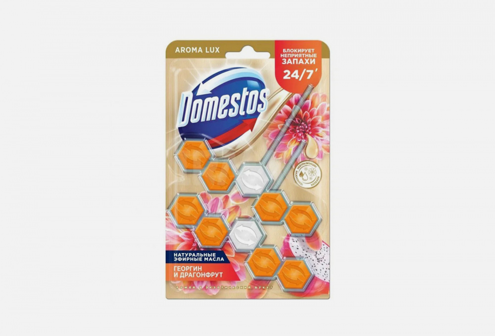 фото Блок для очищения унитаза domestos