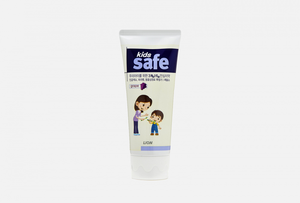 Детская зубная паста со вкусом винограда LION Kids Safe 90 гр