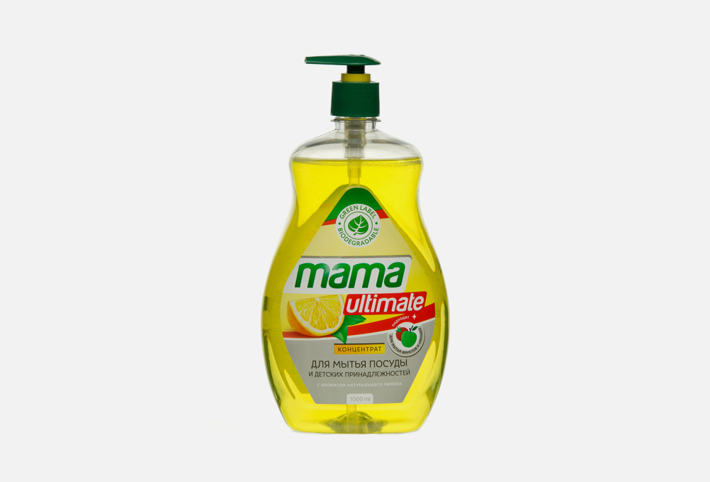 Средство для мытья посуды MAMA ULTIMATE Natural Lemon 1000 мл