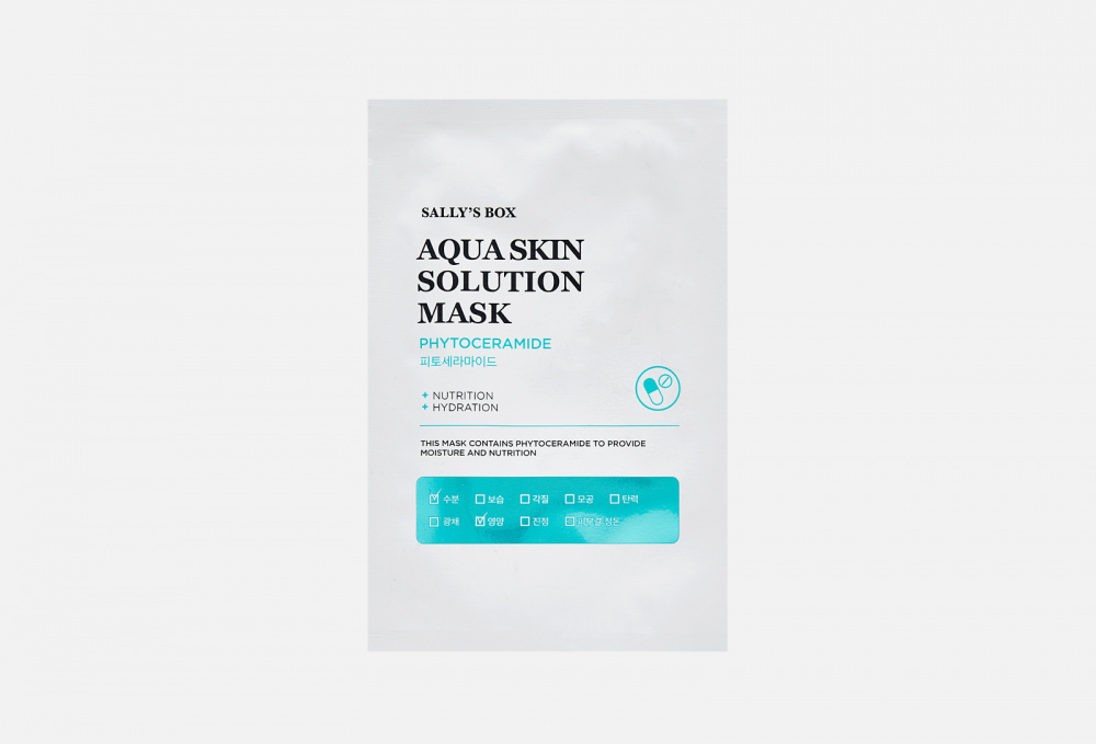 Тканевая маска-питание для лица Фитокерамид SALLY'S BOX Aqua Skin Solution Mask - Phytoceramide 1 шт