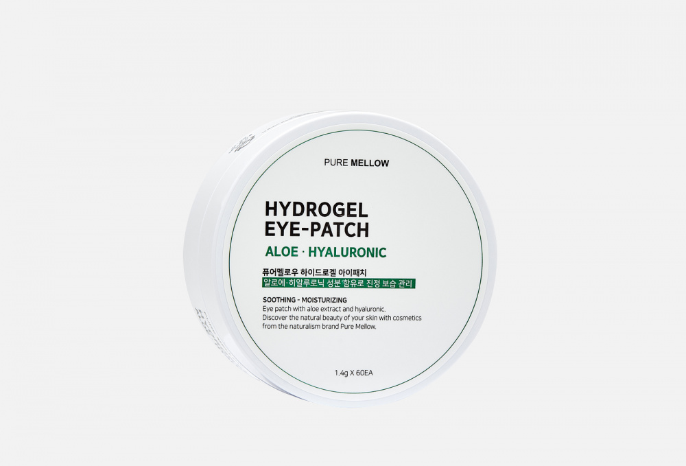 Гиалуроновые гидрогелевые патчи с экстрактом алоэ PURE MELLOW Aloe & Hyaluronic Hydrogel Eye Patch 60