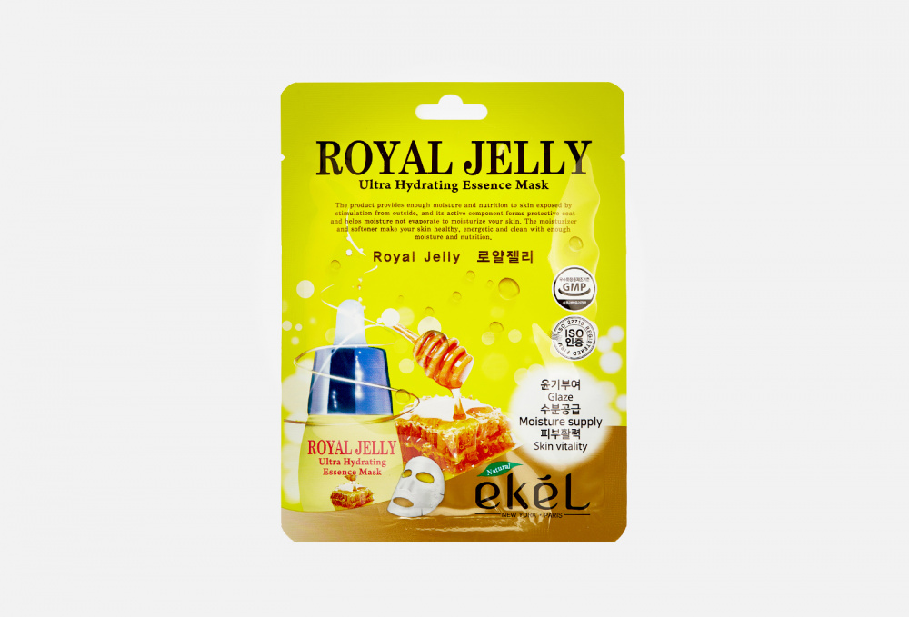 Тканевая маска для лица с маточным молочком EKEL Mask Pack Royal Jelly 25