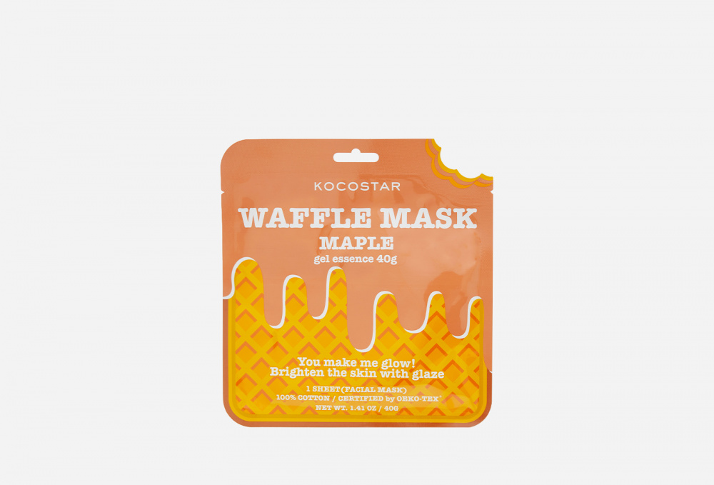 фото Омолаживающая вафельная маска с экстрактом кленового сиропа kocostar