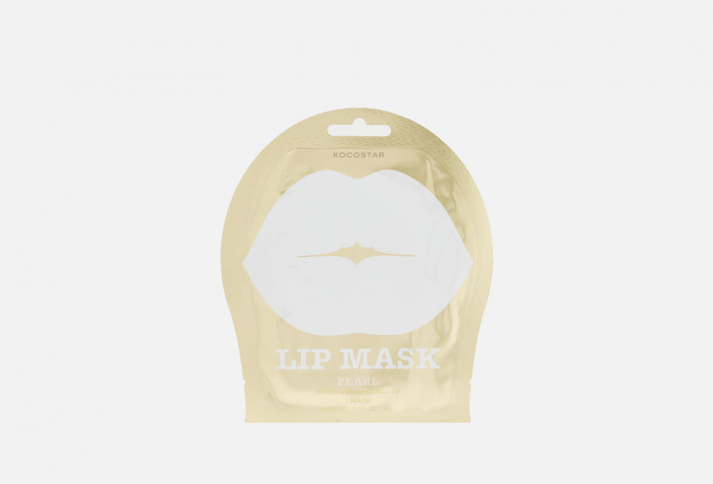 Смягчающая гидрогелевая маска для губ KOCOSTAR Pearl 1 шт