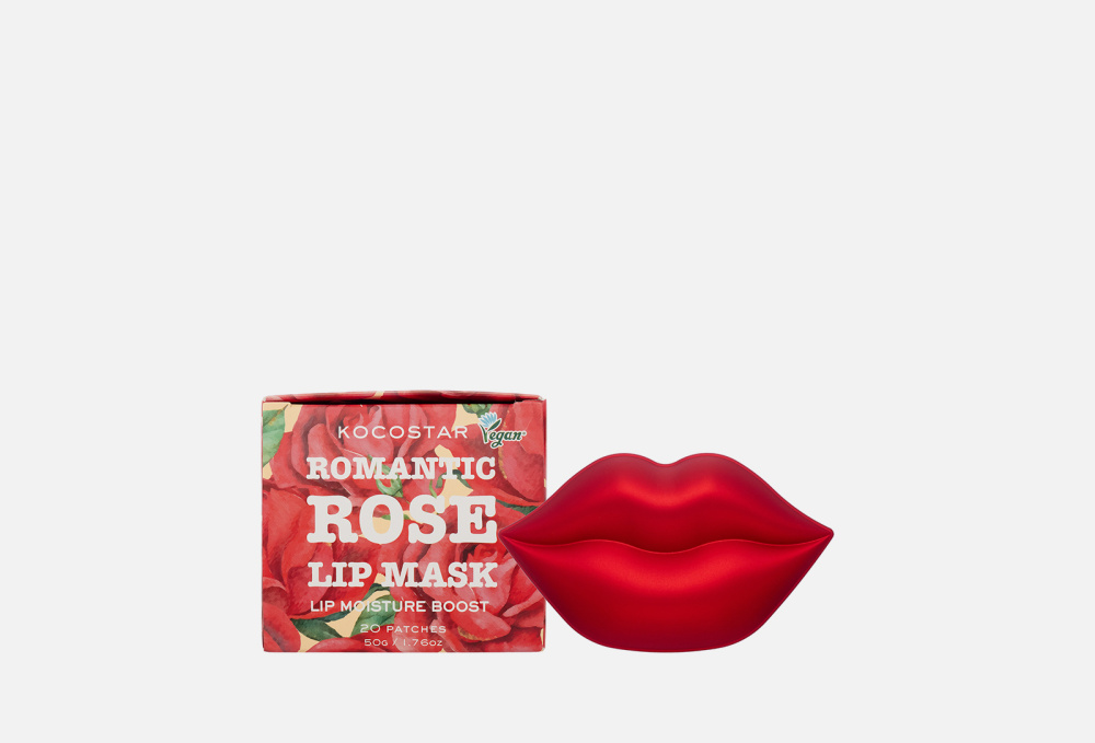 Гидрогелевая маска для губ KOCOSTAR Premium Romantic Rose 20 шт