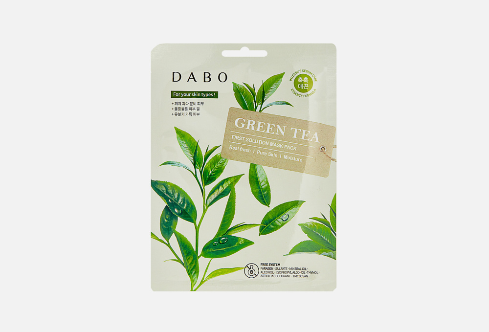 Тканевая маска для лица DABO Green Tea 23 гр