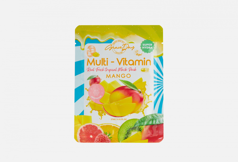 Тканевая маска для лица GRACE DAY Multi-vitamin Mango Mask Pack 1 шт