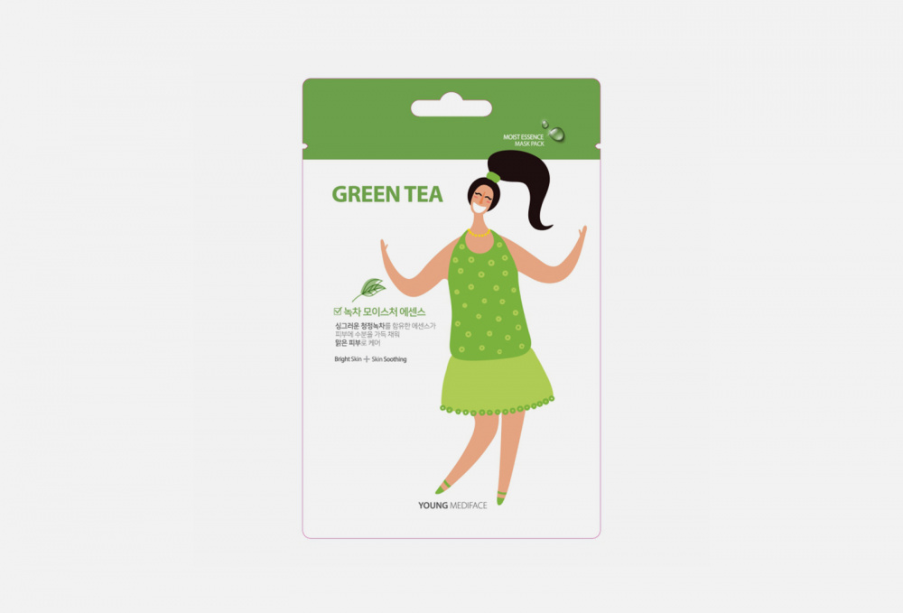 Тканевая маска для лица (зеленый чай) YOUNG MEDIFACE