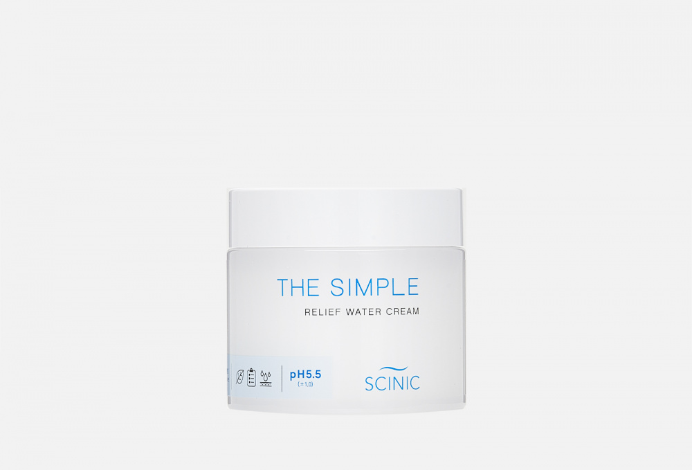Восстанавливающий крем для чувствительной кожи SCINIC The Simple Relief Water Cream 80 мл