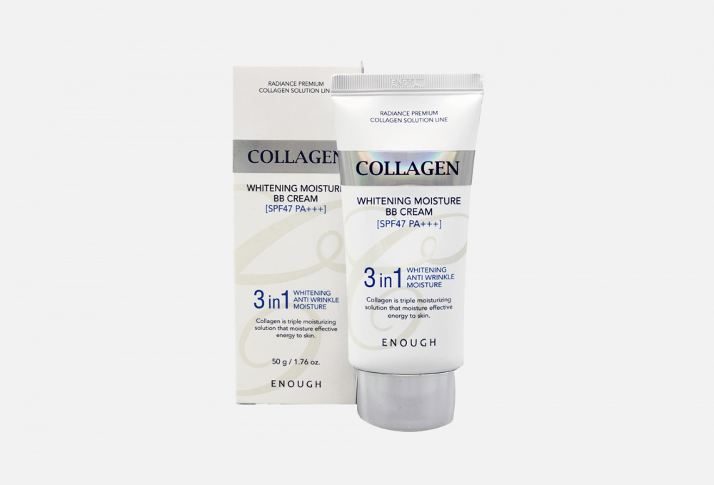 BB-крем SPF47 PA+++ ENOUGH Collagen 3 In 1 Whitening Moisture 50 гр