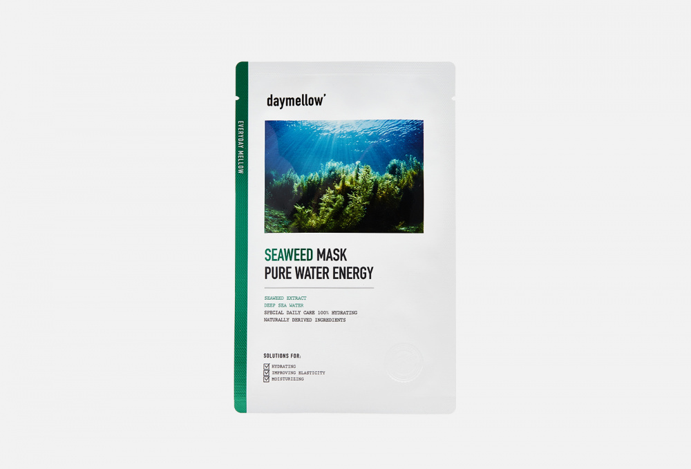 Тканевая маска для лица с экстрактами водорослей DAYMELLOW' Seaweed Mask Pure Water Energy 1 шт