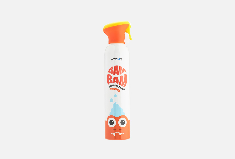 Детское средство для умывания лица и тела с ароматом апельсина ATONO2 Bam Bam Bubble Cleanser Orange 300 мл