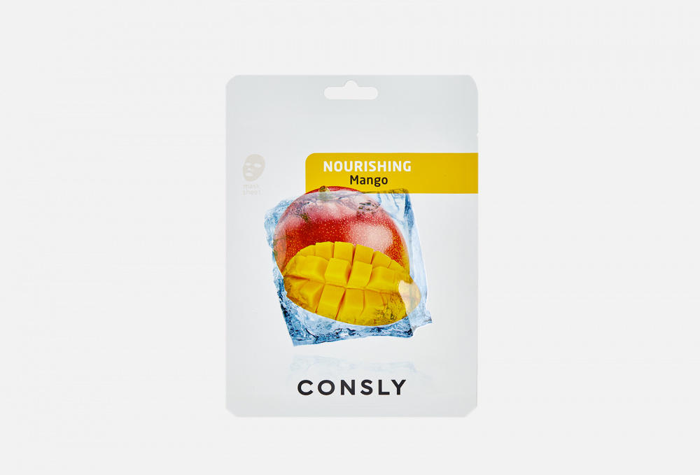 Питательная тканевая маска с экстрактом манго CONSLY Mango Nourishing Mask Pack 1 мл