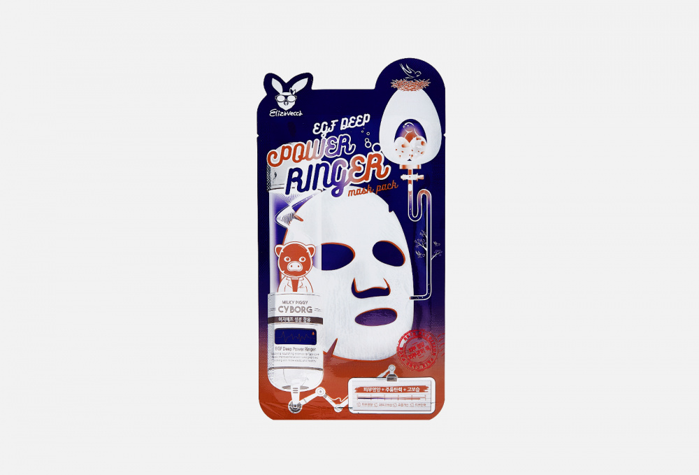 Тканевая маска для лица ELIZAVECCA Egf Deep Power Ringer Mask Pack 1 шт