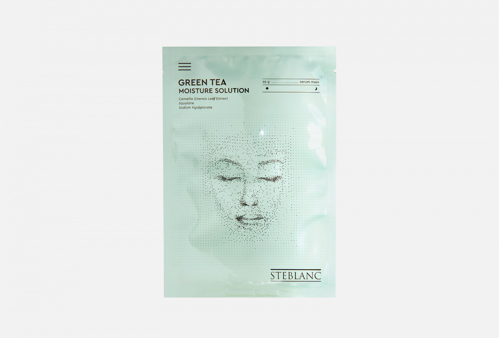 Тканевая Маска-сыворотка для лица увлажняющая с экстрактом зеленого чая STEBLANC Green Tea Moisture Solution Serum Sheet Mask 1 шт