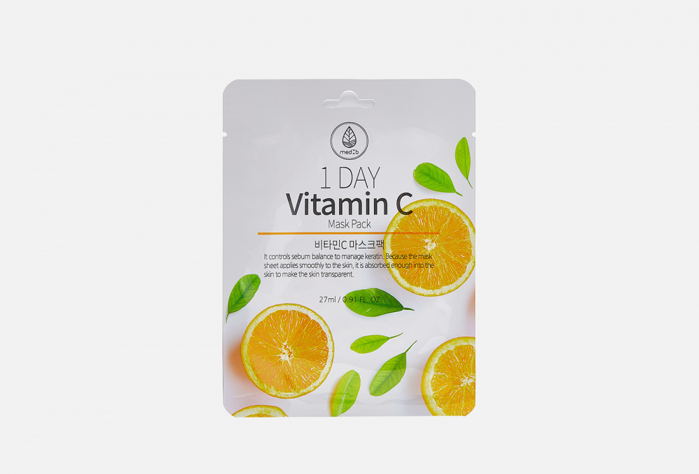 Тканевая маска для лица MEDB 1 Day Vitamin C Mask Pack 1 шт