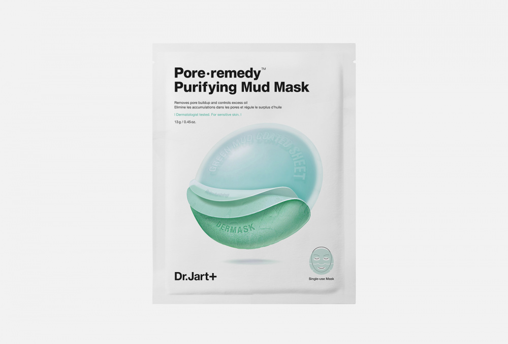 Обновляющая маска для лица с зеленой глиной DR.JART+ - фото 1