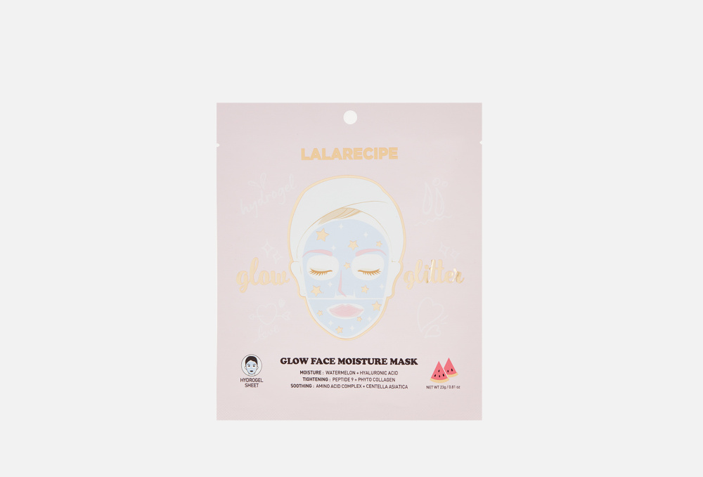 Увлажняющая гидрогелевая маска для лица LALARECIPE Glow Face Moisture Mask 23 гр