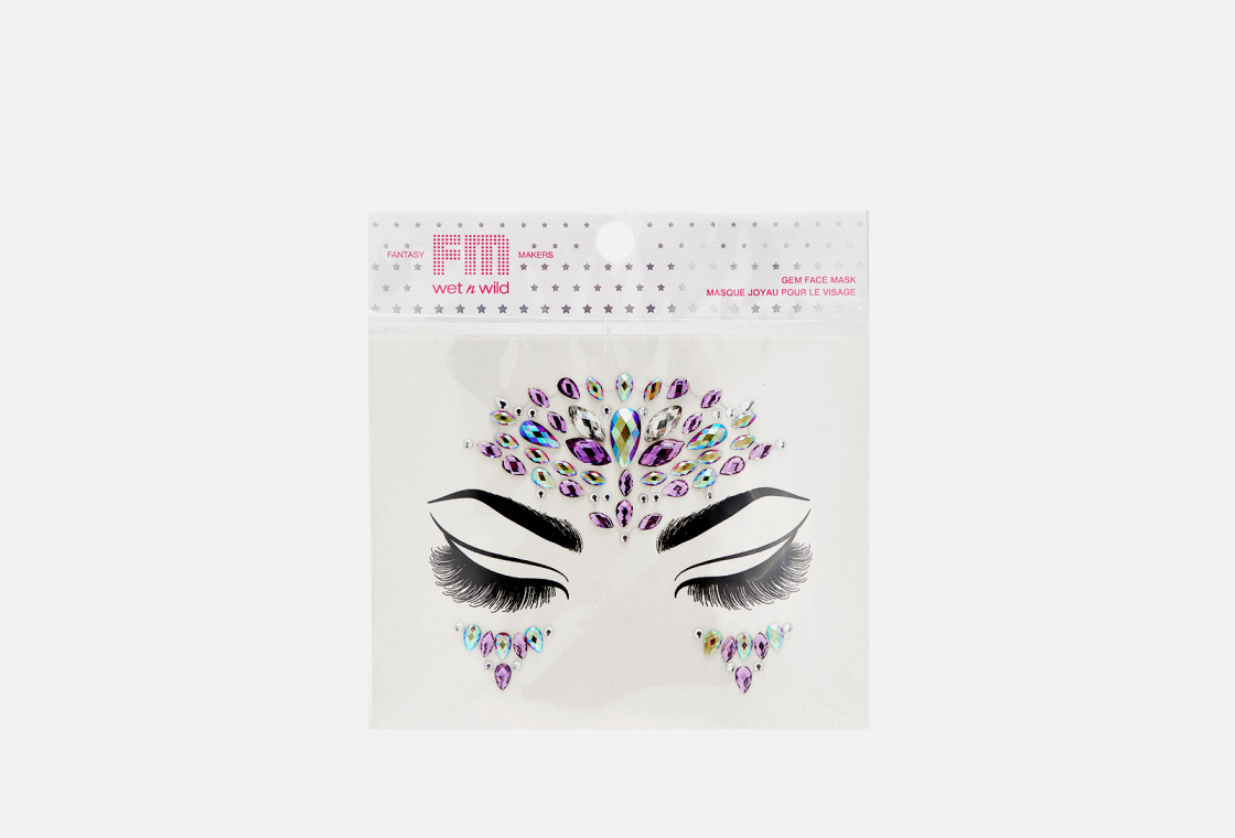 Пластмассовые самоклеящиеся наклейки в виде кристаллов Wet n Wild gem face mask goddess glam