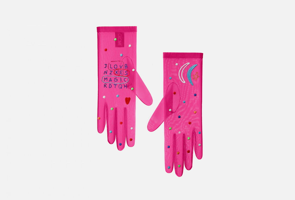 Тату-перчатки, розовые Glove.me Love sex magic