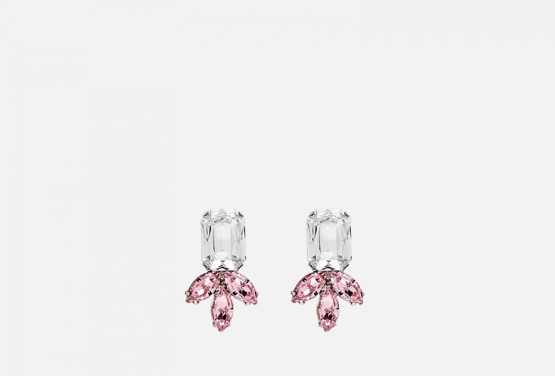 Серьги Herald Percy pink crystals